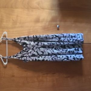 studio 1940 dress, black and gray leaf pattern